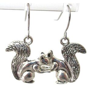 New Squirrel Earrings Stainless Wires - Nature Wildlife Jewelry Gift